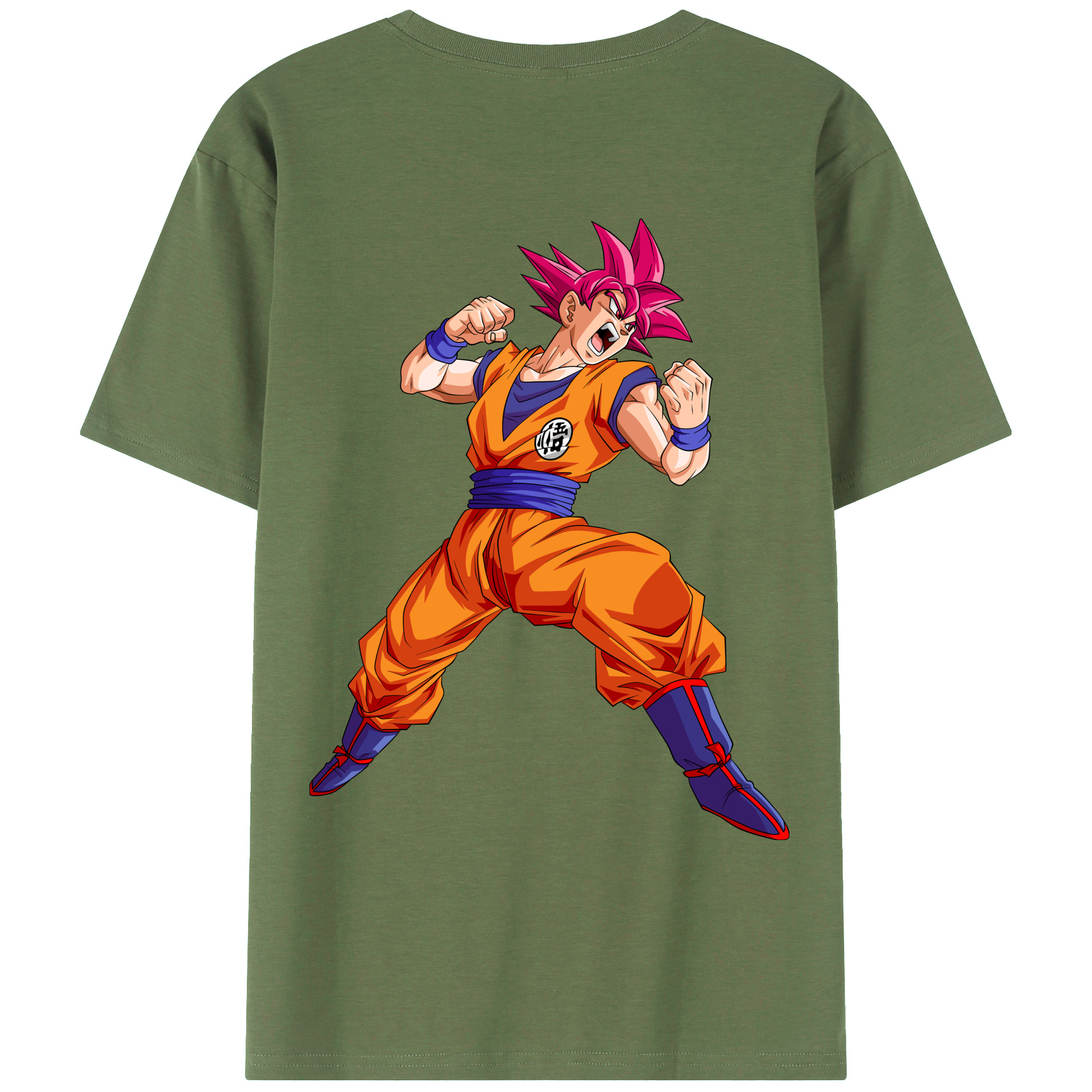 （画像用） ドラゴンボール 孫悟空（そん ごくう）Son Goku カカロット DRAGON BALL Kakarotto 綿100％ メンズ半袖Tシャツ（バックプリント） 通気性